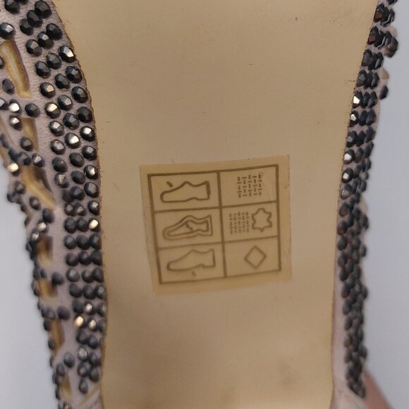 Betsey Johnson Crystal Women's Stiletto Ankle Booties Evening Wedding Size 37 - Picture 15 of 15